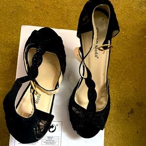 Glittery high heel stilettos